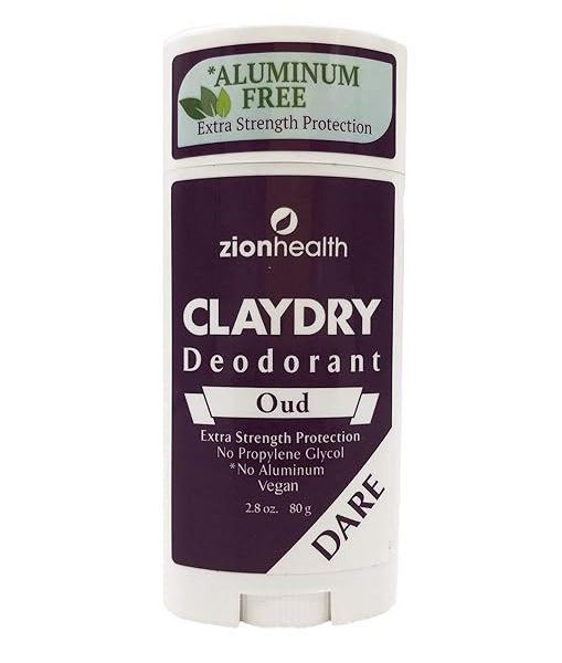 Zion Health Clay Dry Dare Deodorant Stick 2.8 oz Oud