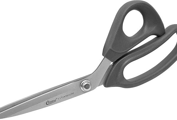 Clauss 18080 9-Inch Bent Titanium Bonded Adjustable Tension Shears with Extra Large Ultraflex Handles, Grey