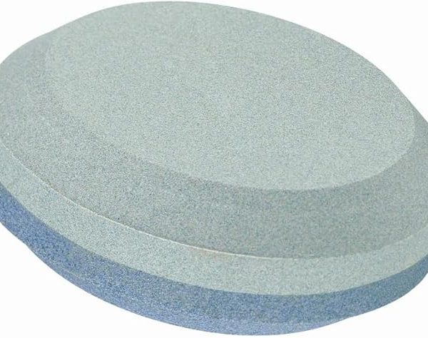 Lanksy Dual Grit Sharpening Puck: Axe Sharpener, Knife and Machete Sharpener, and Garden Tool Sharpener - LPUCK
