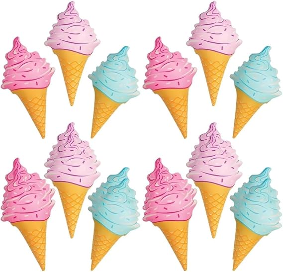 Rhode Island Novelty 36 Inch Inflatable Ice Cream Cones, Three per Order. No Color Choice