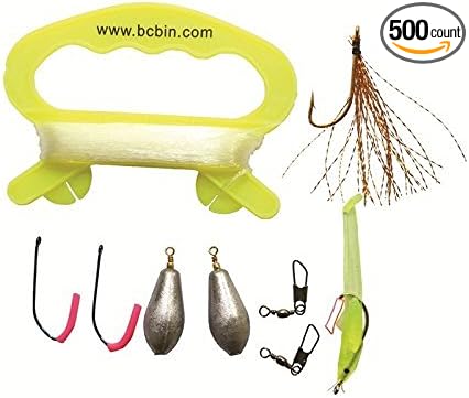 Survival Fishing Kit - Compact Kit for Campers/Hikers (10 Pieces)