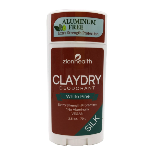 Zion Health Clay Dry Bold Deodorant Stick 2.5 oz White Pine